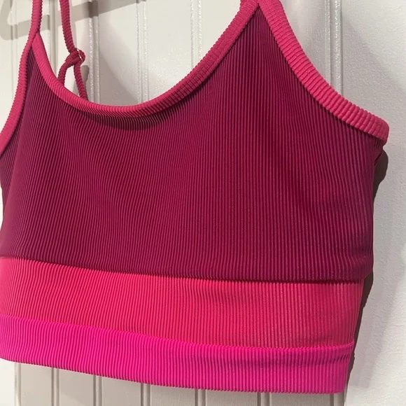 Beach Riot Eva Bikini Top Raspberry Colorblock - Picture 4 of 8